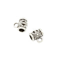 Cutout Floral Slider Bead With Loop in 4 Metal Finishes for Jewelry Making view 4