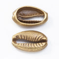Dimensional Cowrie Shell Metal Beads in Four Finishes view 4