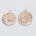 Sun and Crescent Moon Disc Charms in Eight Finishes view 4