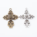2-Finish Rose Cross Metal Jewelry Components for Crafts view 4