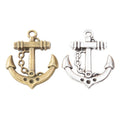 Rope Detailed Anchor Metal Charm Pendant Jewelry Making Component view 4
