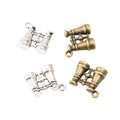 Binoculars Charm in Two Antique Metal Finishes for Jewelry view 4