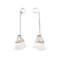 Long Handled Broom Charm Metal Jewelry Making Pieces view 4