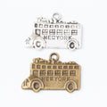 New York Double-Decker Bus Metal Charm in 2 Finishes view 4