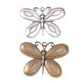 Large Layered Wing Butterfly Antique Metal Charms Jewelry Findings view 4