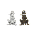 Crowned Frog Prince Charm in 2 Metal Finishes for Jewelry Making view 4