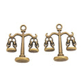 Balance Scale Charm Pendants in Three Antique Finishes view 4
