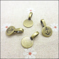 Stamped Anchor Pendant Bail Metal Jewelry Component in 2 Pictured Finishes view 4