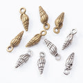 Spiral Sea Snail Shell Charms in Two Antique Finishes view 4