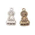Seated Guanyin Metal Charm Pendant For Jewelry Making And Craft Projects view 4