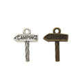 Camping Signpost Charm Metal Pendant for Jewelry Making view 4