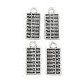 Rectangular Abacus Metal Charms in Four Antique Finishes view 4