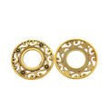 Round Filigree Cabochon Bezel Charms in Four Finishes view 4