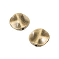 Smooth Round Spacer Beads in Antique Bronze and Silver Finishes view 4