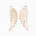 Curved Feathered Wing Metal Charms in 3 Pictured Finishes view 4
