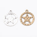 Star Medallion Metal Charm 2 Finish Options Craft Supply view 4
