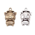 Cartoon Pig Metal Charm Pendant For Jewelry Making And Craft Projects view 4