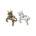 Rearing Unicorn Charm in 2 Metal Finishes for Jewelry Making view 4