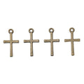 Plain Cross Metal Pendant Charms in 3 Distinct Finishes view 4