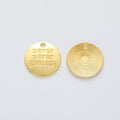 Never Give Up Round Message Charm in Four Metal Finishes view 4