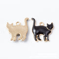 Enamel Cat Metal Charm 3 Finish Options Craft Supply view 4