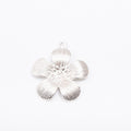 Textured Five Petal Flower Charms in Three Metal Finishes view 4