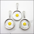 Fried Egg Pan Metal Charm in 3 Distinct Finishes for Jewelry Making view 4