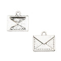 Dotted Border Envelope Metal Charm Pendant in 2 Finishes for DIY Jewelry view 4