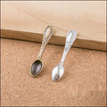 Ornate Teaspoon Metal Charms in 3 Pictured Finishes view 4