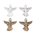 Angel Charm Winged Figure Metal Pendant in Two Finishes view 4