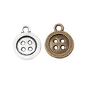 Round Four-Hole Button Charm Metal Jewelry Making Component view 4