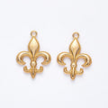 Fleur de Lis Anchor Metal Charms in Three Finishes view 4