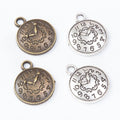 Round Clock Cabochon Setting Metal Component in 2 Distinct Finishes for Jewelry Making view 4