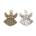 Patterned Angel Charm Metal Pendant for Jewelry Making view 4