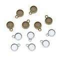 Round 6mm Bezel Jewelry Making Component In 2 Finish Options view 4