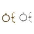 Beaded Edge Round Toggle Clasp Set in 2 Pictured Finishes view 4