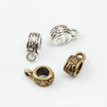 Floral Large-Hole Bail Bead Metal Jewelry Making Component view 4