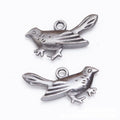 Flying Bird Charms in Three Contrasting Metal Finishes view 4