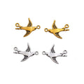 Flying Swallow Double Loop Connector in Two Finishes view 4