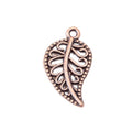 Filigree Curved Leaf Charm in Multiple Metal Finishes for Jewelry Making view 4