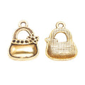 Flower Handbag Metal Charm in Four Finishes Jewelry Component view 4