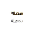 Lowercase Love Word Connector Charms in Two Finishes view 4