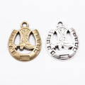Horseshoe and Cowboy Boot Metal Charms in Two Finishes view 4