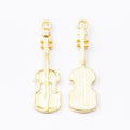 Open Frame Guitar Metal Charm in 3 Distinct Finishes for Jewelry Making view 4
