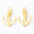 Nautical Anchor Charms in Three Contrasting Metal Finishes view 4