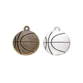 Round Basketball Charm Pendants in Two Antique Finishes view 4