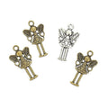 Heart Holding Angel Charm Metal Pendant for Jewelry Making view 4
