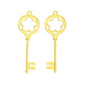 Ornate Skeleton Key Metal Charms in Three Metallic Finishes view 4