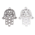 Openwork Hamsa Hand Charm in 2 Finishes for Jewelry Making view 4