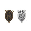 Saint Mary Oval Connector Charms in Two Antique Finishes view 4